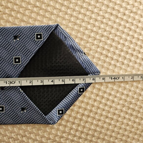 Thomas Blue Tie with Flies - Formal Wear with a Twist - Picture 9 of 11
